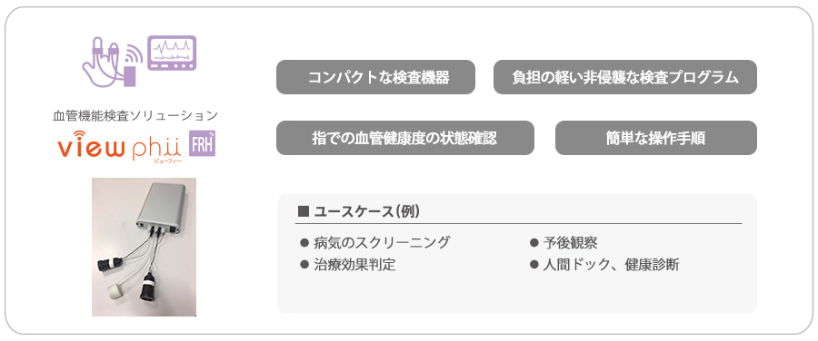 血管機能検査ソリューション viewphii FRH